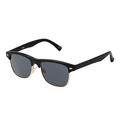 Ultra Half Rim Childrens Sunglasses Black Frame with Black Lenses ...