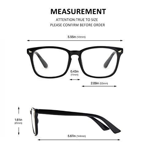 GQUEEN Fake Glasses Fashion Eyeglasses Frame Clear Glasses Women Men ...