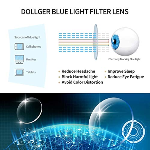 Blue Light Filter Computer Glasses Blocking UV Anti Eyestrain Vintage ...